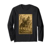 Chevalier médiéval loup fantaisie art surréaliste cavalier Manche Longue