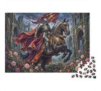 Chevalier médiéval Puzzle 1000 Pièces Adultes Et Enfants,Défi, Jeu Éducatif,Premium,Carton,Déco Murale,Dès 14 Ans,Anti-Stress,Détente,Casse-tête 38x26cm