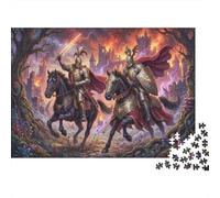 Chevalier médiéval Puzzle 1000 Pièces Adultes Et Enfants,Premium,Carton,Jeu Éducatif,Déco Murale, Dès 14 Ans,Casse-tête,Défi,Anti-Stress,Détente 38x26cm