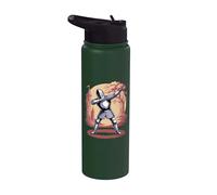Chevalier médiéval tamponnant sous un arbre Stainless Steel Insulated Water Bottle