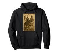 Chevalier médiéval tigre fantaisie art surréaliste cavalier Sweat à Capuche
