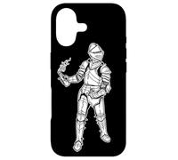 Chevalier médiéval x Molotov Cocktail Blackwork Coque pour iPhone 17