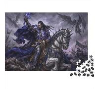 Chevalier Noir des Runes Puzzle 1000 Pièces Adultes Et Enfants,Jeu Éducatif,Anti-Stress, Casse-tête,Premium,Carton,Dès 14 Ans,Déco Murale,Détente,Défi 52x38cm