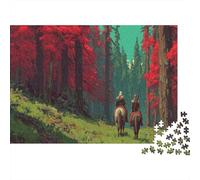 Chevalier près de la forêt Lumineuse Cadeau Unique Décoration Intérieure Jeu Éducatif Challenge Toy Adultes & Enfants des 14 Ans 52x38cm/1000pcs