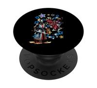 Chevalier rétro des années 60 pour Enfants Dragons de Conte de fées Filles et garçons PopSockets PopGrip Adhésif