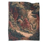Chevalier sur Le Sentier forestier Couverture Douce Et Légère,literie,adaptée Aux Pique-niques,aux Voyages,à La Décoration De La Maison,80x90inch(200x230cm)