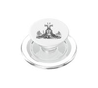 Chevalier templier à Genoux à la Croix chrétienne PopSockets PopGrip pour MagSafe