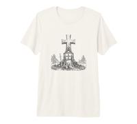 Chevalier templier à Genoux à la Croix chrétienne T-Shirt Haut de Gamme