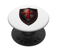 Chevalier Templier Chrétien Guerrier de Dieu Croisé PopSockets PopGrip Adhésif