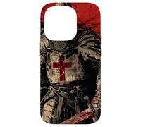 Chevalier Templier Chrétien Guerrier de Dieu Crusader Cadeau Coque pour iPhone 14 Pro