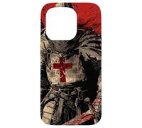 Chevalier Templier Chrétien Guerrier de Dieu Crusader Cadeau Coque pour iPhone 15 Pro