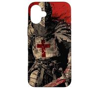 Chevalier Templier Chrétien Guerrier de Dieu Crusader Cadeau Coque pour iPhone 16 Plus