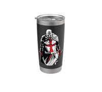 Chevalier Templier Croix de Jérusalem Cadeau Chrétien Gobelet isotherme en acier inoxydable double paroi