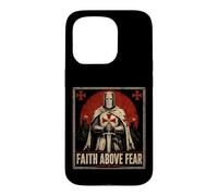 Chevalier Templier Foi au-Dessus de la Peur Croix chrétienne Coque pour iPhone 15 Pro