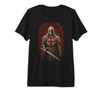 Chevalier Templier Le Croisé Croix Homme T-Shirt Haut de Gamme