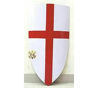 Chevalier templier romain médiéval guerrier croix rouge bouclier décoration murale et cadeau portable