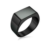 Chevalière classique givrée/lisse pour homme - Style rock punk - Tendance - Pour femme et homme, 11, Métal, Zircone cubique