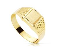 Chevaliere enfant en or 18 carats, 7 mm, taille creuse, gravure incluse - GRAVURE INCLUSE DANS LE PRIX 57