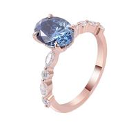 Chevaliere Gravée Alliance Femme Taille 54 Or Rose 18 Carats Moissanite 4 Griffes Sœur pour Mère Remise Des Diplômes Bijoux