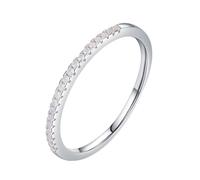 Chevaliere Gravée Bijoux Argent Homme Personnalisé Or Blanc 14K Au585 1mm de Forme Ronde Moissanite Taille 59 pour Mère Mère