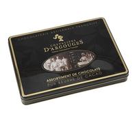 Chevaliers d'Argouges - Assortiment de chocolats noir, lait, blanc - Coffret cadeau prestige - 300g
