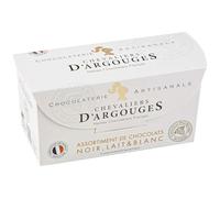 CHEVALIERS D'ARGOUGES - Assortiment Gourmand de Chocolats Lait, Noir et Blanc, Texture Fondante (Ballotin 175g) - Le Lot De 3