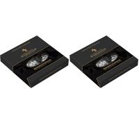 CHEVALIERS D'ARGOUGES Maîtres Chocolatiers Français - Assortiment de chocolats chocolat noir 70% et lait 33% - Coffret dégustation 155g (Lot de 2)