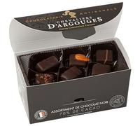 CHEVALIERS D'ARGOUGES Maîtres Chocolatiers Français - Assortiment de chocolats noir 70% - Ballotin dégustation 185g