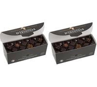 CHEVALIERS D'ARGOUGES Maîtres Chocolatiers Français - Assortiment de chocolats noir 70% - Ballotin dégustation 365g (Lot de 2)