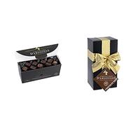 CHEVALIERS D'ARGOUGES Maîtres Chocolatiers Français Assortiment de Chocolats Noir 70% Ballton Dégustation 370 g & Assortiment de Chocolats Noir 70% Ballotin Cadeau 190 g