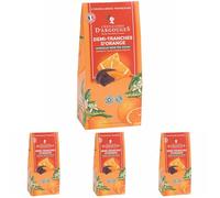 CHEVALIERS D'ARGOUGES Maîtres Chocolatiers Français - Demi tranches d’orange enrobées chocolat noir 70% - Étui Dégustation 150g (Lot de 4)