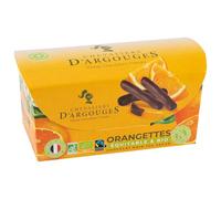 CHEVALIERS D'ARGOUGES Maîtres Chocolatiers Français - Orangettes enrobées chocolat noir 72% Bio/Équitable - Ballotin dégustation 180g