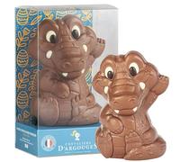 CHEVALIERS D'ARGOUGES Maîtres Chocolatiers Français - Tubo crocodile chocolat lait 33% de cacao - Moulage de Pâques - 100g