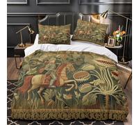 Chevaliers romains combattant une dionée attrape-mouche 3D Parure De Lit,3 Pièces Housse Couette Microfibre Ensemble De Literie Imprimé Taies D'oreiller, Pour Adultes Enfants Super King（260x220cm）