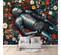 Chevaliers Romains Papier Peint Intissé 400 x 280 cm Style Peinture à L'huile, Fleurs Papier Peint Panoramique 3D - XXL Poster Salon Chambre Salle à Manger Chambre d'Enfant Décoration Murale