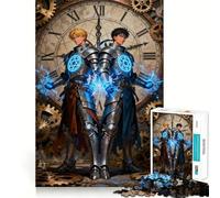 Chevaliers Steampunk à l'énergie Magique Puzzle de 1000 pièces pour Adolescents Jeu Intelligent et Convivial Assemblage d'image Œuvre d'art 38x52cm