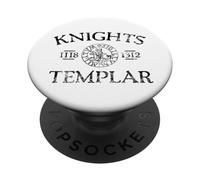 Chevaliers Templiers 1118-1312 Imprimé Noir Vieilli PopSockets PopGrip Adhésif