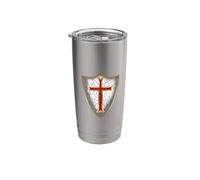 Chevaliers Templiers Croisés Bouclier Croix Gobelet isotherme en acier inoxydable double paroi