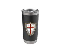 Chevaliers Templiers Croisés Bouclier Croix Gobelet isotherme en acier inoxydable double paroi