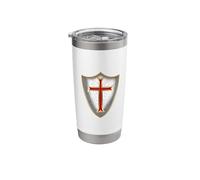 Chevaliers Templiers Croisés Bouclier Croix Gobelet isotherme en acier inoxydable double paroi