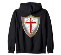 Chevaliers Templiers Croisés Bouclier Croix Sweat à Capuche