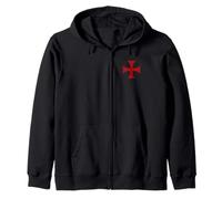 Chevaliers Templiers Croix Pattee Crusader Ordre de la Croix Rouge Sweat à Capuche