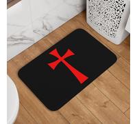 Chevaliers Templiers De La Croix Tapis Entree Antidérapant Tapis De Sol Douces Tappeto pour Maison Chambre Couloir 60X40Cm