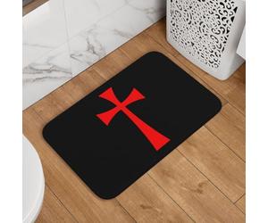 Chevaliers Templiers De La Croix Tapis Entree Antidérapant Tapis De Sol Douces Tappeto pour Maison Chambre Couloir 60X40Cm