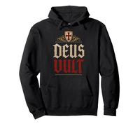 Chevaliers Templiers Deus Vult (Dieu Le Veut) Bouclier Vieilli Sweat à Capuche