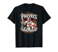 Chevaliers Templiers Pauvres Chevaliers du Christ Français T-Shirt Graphique avec Valeur