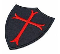 Chevaliers Templiers Traverser. Broche Brodée Thermocollante Moral Patch. Patchs Thermocollants Pour Vêtements - Patchs Crossfit - Patch Templier. 8x6cm