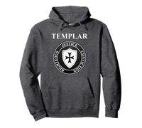 Chevaliers Templiers Vertus du Symbole du Bouclier Templier Sweat à Capuche