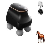 Chevaroo 4 Head Massager,Chevaroo Horse Massage,12 Adjustable Levels & Interchangeable Heads for Customized Massage,for You and Your Horse (Black)