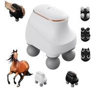 Chevaroo 4-Head Massager, Chevaroo Horse Massager, ustomized Massage, Portable USB Charging, High-Frequency Vibration, Perfect for You and Your Horse (1 Pcs*White)